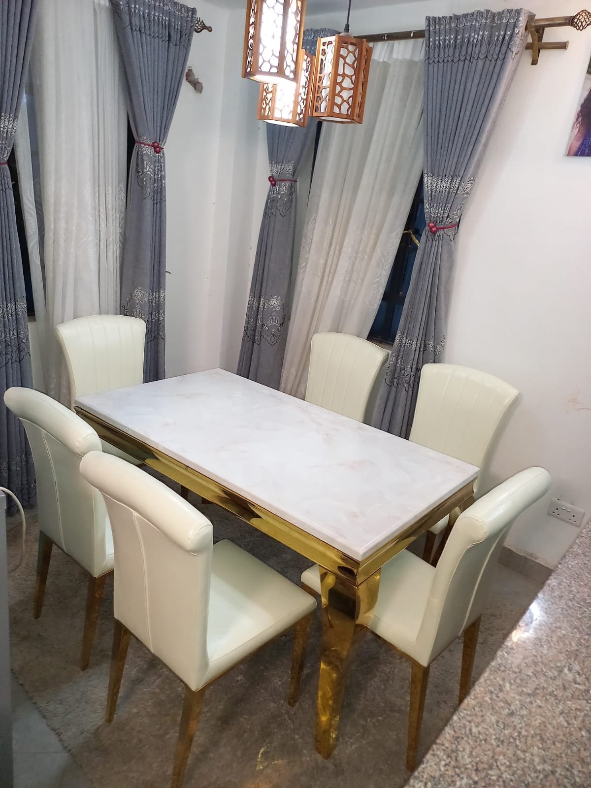 Pure Marble Dining Set - Kenty Furniture Kenya