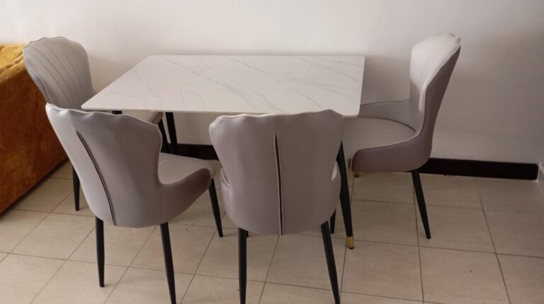 4 Seater Marble Dining Set - Kenty Furniture Kenya