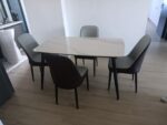 4-Seater Marble Dining Table