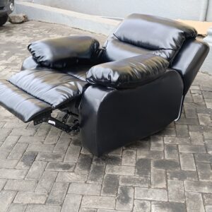 Modern Black Leather Recliner (2)