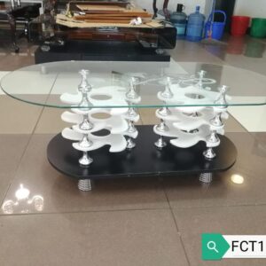 Modern Glass-Top Coffee Table 