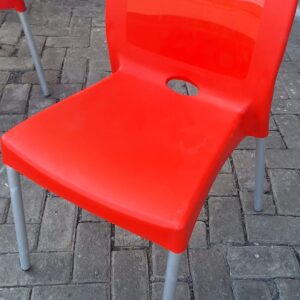 Red Outdoor Plastic Chair