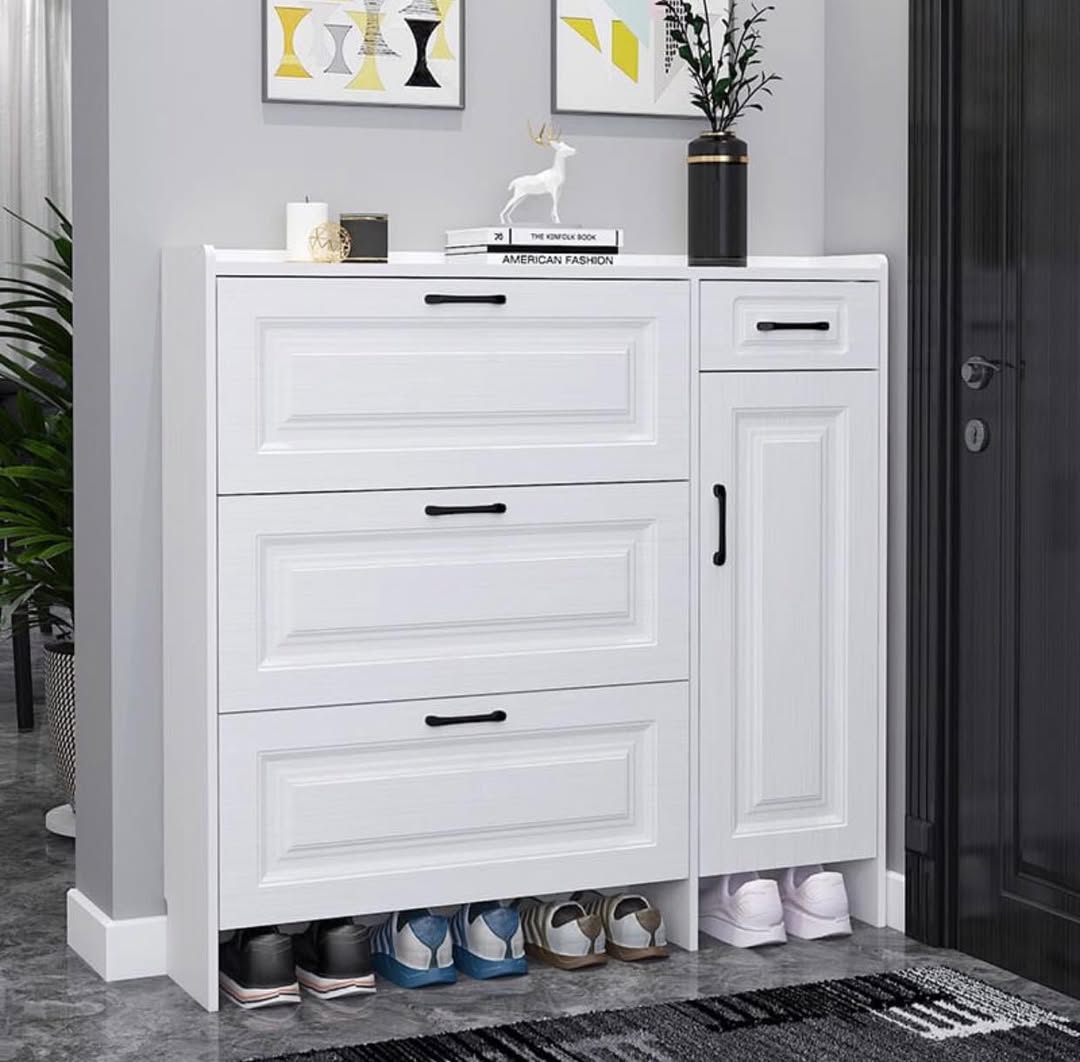 Bucket Flip Shoe Cabinet (1) flip-out shoe cabinet