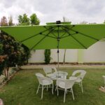 Dining Set with Solar Umbrella