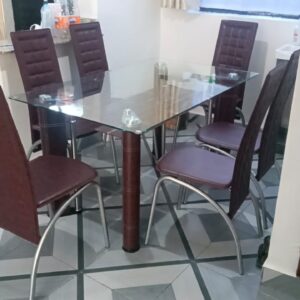 Glass Dining Table Set 1