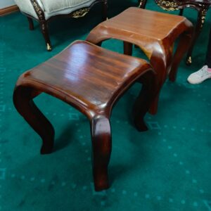 Mahogany Curved Stool