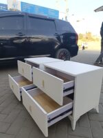 White Side Bed Stool