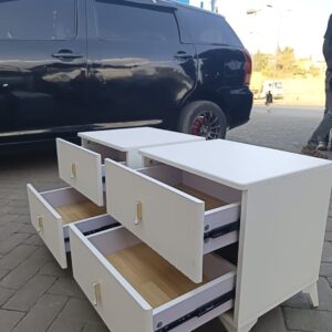 White Side Bed Stool